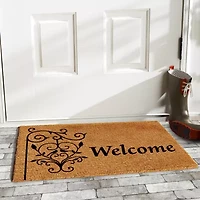 Calloway Mills Welcome Post Outdoor Rectangular Doormat