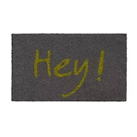 Calloway Mills Hey Grey/Green Outdoor Rectangular Doormat