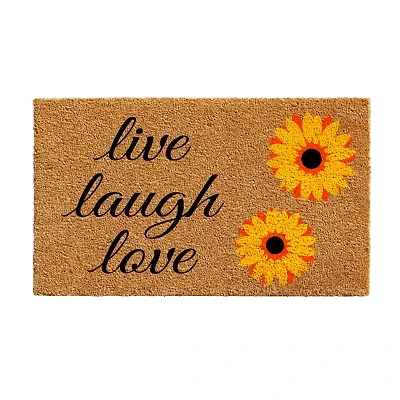 Calloway Mills Sunflower Live Laugh Love Outdoor Rectangular Doormat