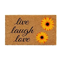 Calloway Mills Sunflower Live Laugh Love Outdoor Rectangular Doormat