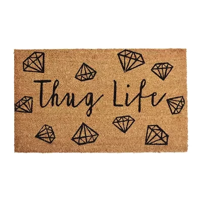 Calloway Mills Thug Life Outdoor Rectangular Doormat