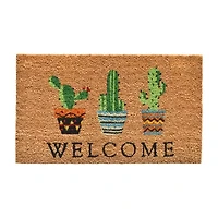 Calloway Mills Cactus Welcome Outdoor Rectangular Doormat