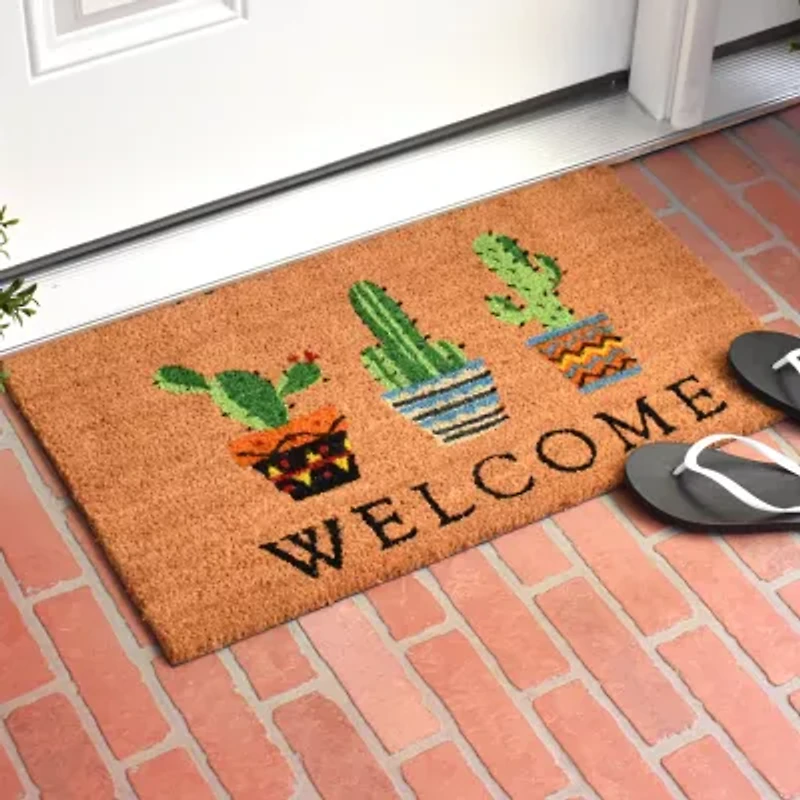 Calloway Mills Cactus Welcome Outdoor Rectangular Doormat