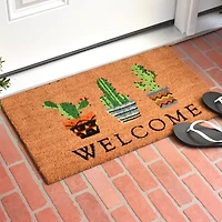 Calloway Mills Cactus Welcome Outdoor Rectangular Doormat