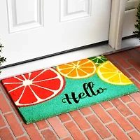 Calloway Mills Fruit Hello Outdoor Rectangular Doormat