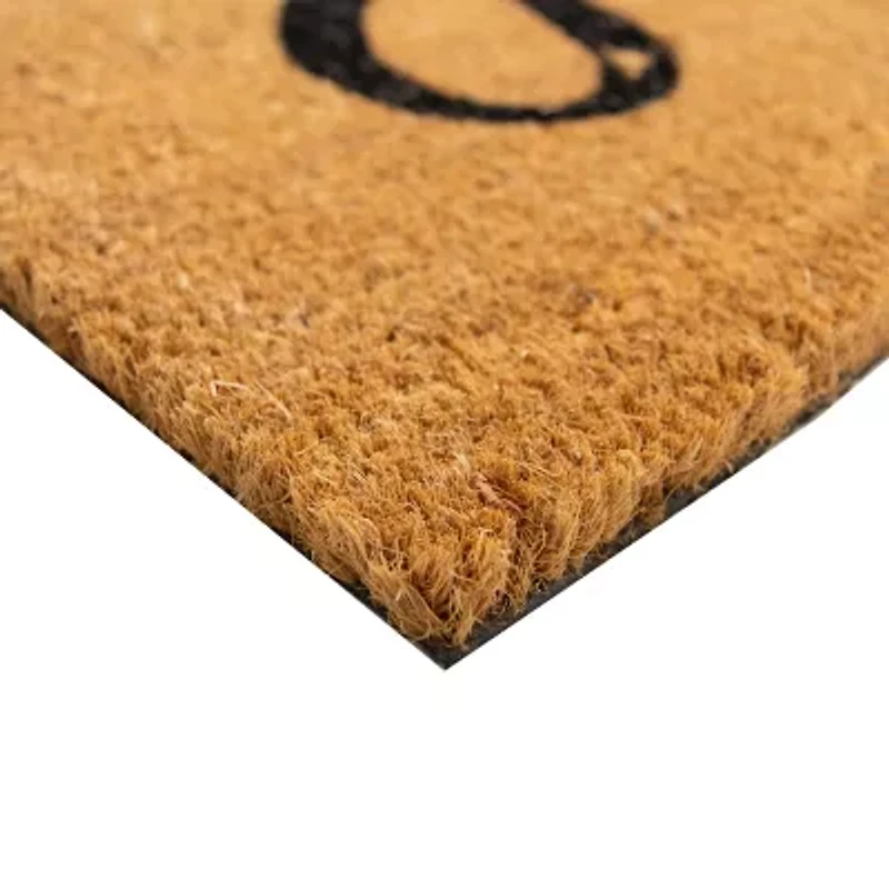 Calloway Mills Canty Hello Black Outdoor Rectangular Doormat