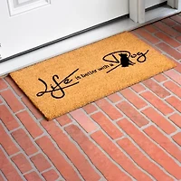 Calloway Mills Life Is Better With A Dog Outdoor Rectangular Doormat