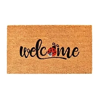 Calloway Mills Welcome Ladybug Outdoor Rectangular Doormat