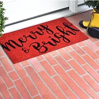 Calloway Mills Merry And Bright Outdoor Rectangular Doormat