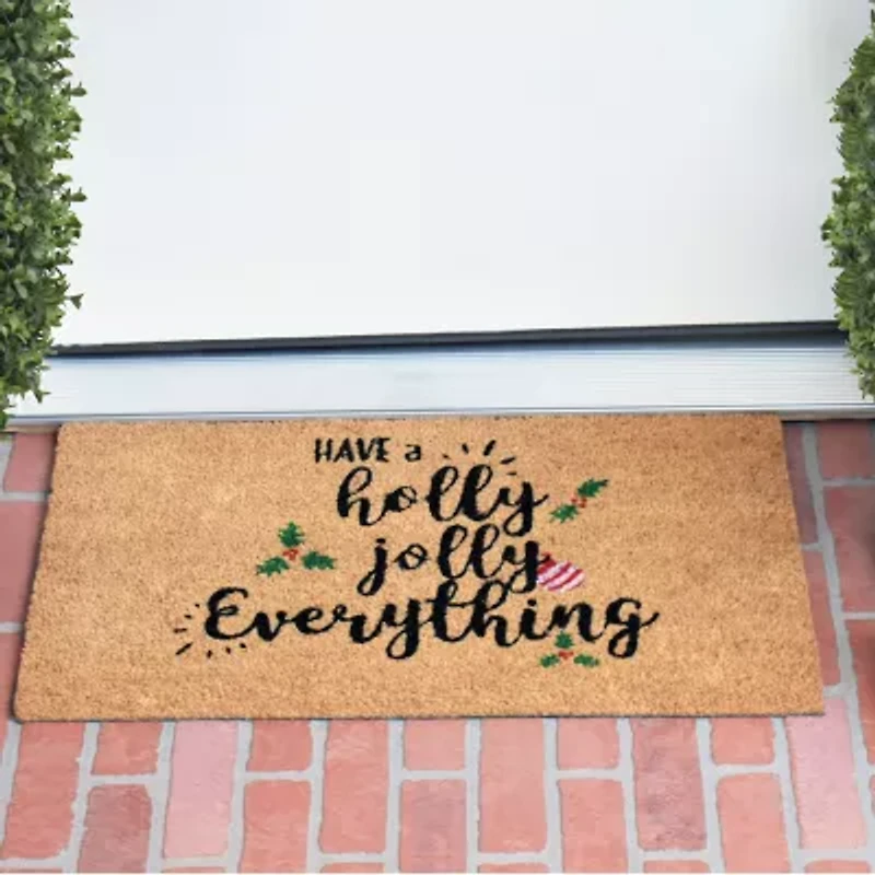 Calloway Mills Holly Jolly Outdoor Rectangular Doormat