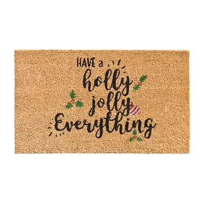 Calloway Mills Holly Jolly Outdoor Rectangular Doormat