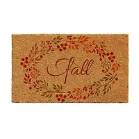 Calloway Mills Fall Wreath Outdoor Rectangular Doormat