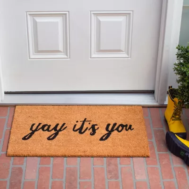 Yay It's You Rectangular Outdoor Doormat