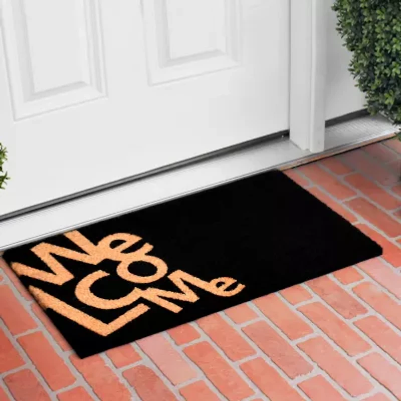 Calloway Mills Angle Welcome Outdoor Rectangular Doormat