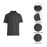St. John's Bay Premium Stretch Mens Classic Fit Short Sleeve Polo Shirt