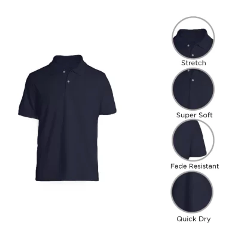 St. John's Bay Premium Stretch Mens Classic Fit Short Sleeve Polo Shirt