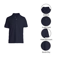 St. John's Bay Premium Stretch Mens Classic Fit Short Sleeve Polo Shirt