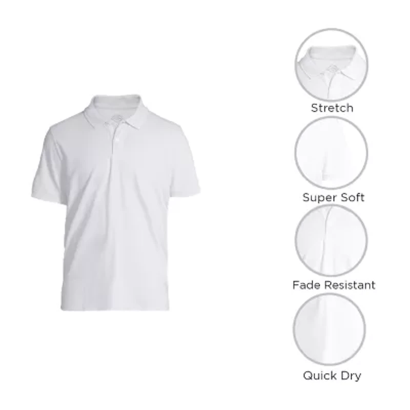 St. John's Bay Premium Stretch Mens Classic Fit Short Sleeve Polo Shirt