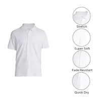St. John's Bay Premium Stretch Mens Classic Fit Short Sleeve Polo Shirt