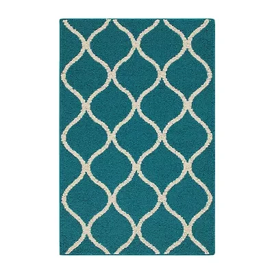 Maples Lattice Washable Skid Resistant Indoor Rectangular Accent Rug