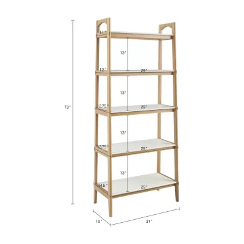 Madison Park Avalon 5-Shelf Standard Bookshelf