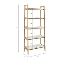 Madison Park Avalon 5-Shelf Standard Bookshelf