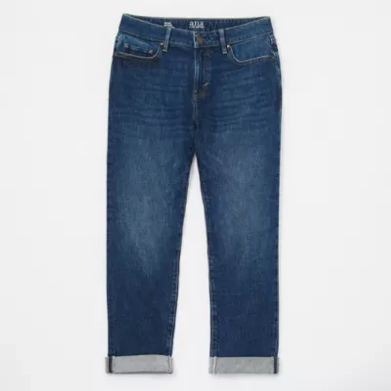 a.n.a Womens Mid Rise Boyfriend Jean
