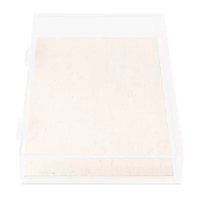 Home Expressions Arcylic With Linen Liner Jewelry Organizer