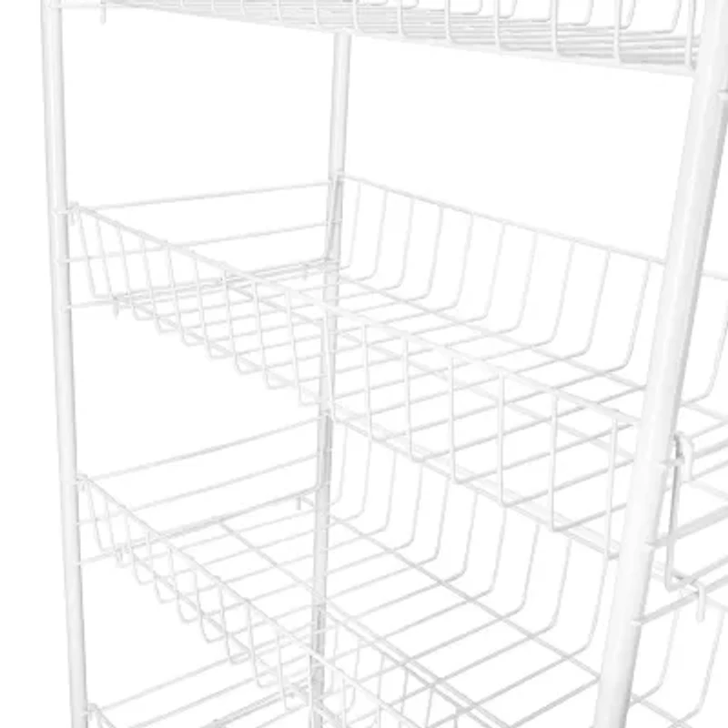 Home Expressions WHITE 4 TIER SLIM ROLLING CART