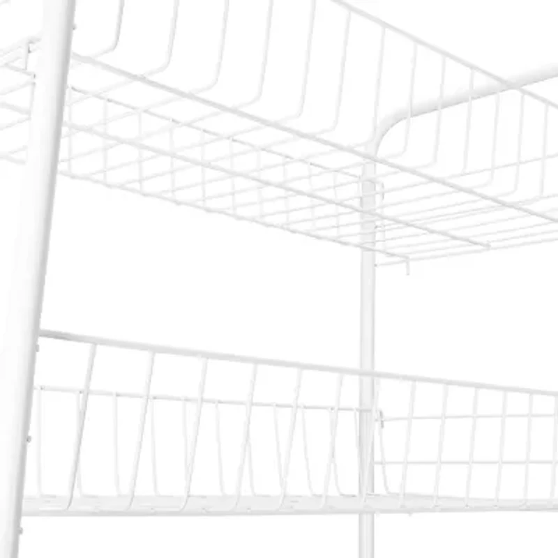 Home Expressions WHITE 4 TIER SLIM ROLLING CART