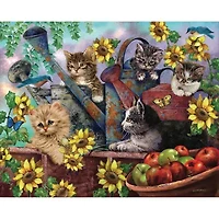 Hart Puzzles Sunflower Kittens By Bob Giordano, 24 X 30 1000 Piece Puzzle