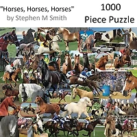 Hart Puzzles Horses, Horses, Horses By Steve Smith, 24 X 30 1000 Puzzle