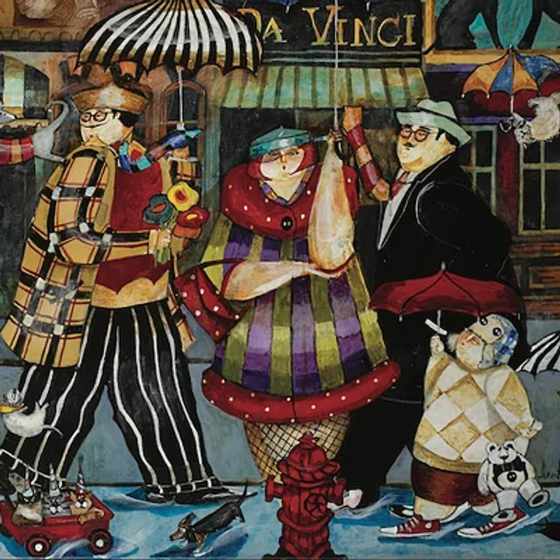 Hart Puzzles Raining Cats And Dogs In Paris By Jennifer Garant, 24 X 30 1000 Piece Puzzle
