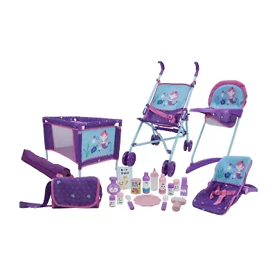 509 Mermaid 21 Piece Set Doll Stroll N Play N Care Set Baby Play
