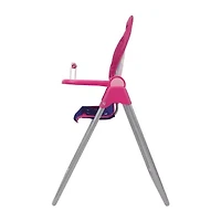 509 Unicorn Doll Highchair - Kids Pretend Play Highchair w/ Front Feeding Tray, Fits dolls up to 21"