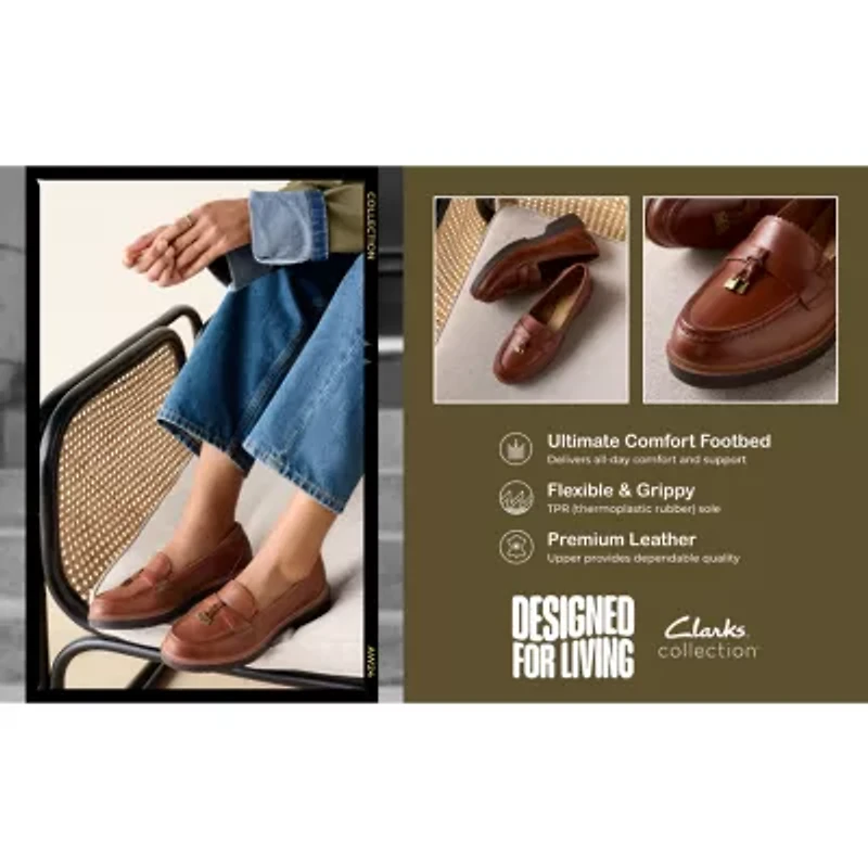 Clarks Westlynn Bella Womens Moc Closed Toe Loafers
