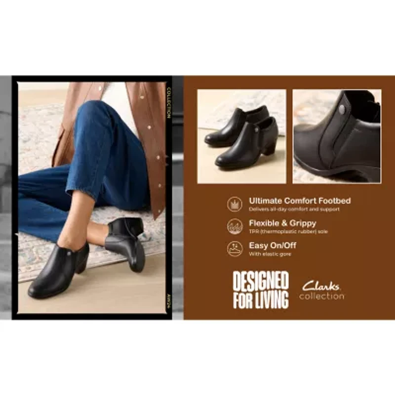 Clarks Emily Reyna Womens Round Closed Toe Slip-On Shoe