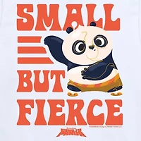Small But Fierce Big Kid Girls Crew Neck Short Sleeve Classic Fit Graphic T-Shirt
