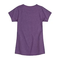 Joy Positive Words Big Kid Girls Crew Neck Short Sleeve Inside Out T-Shirt