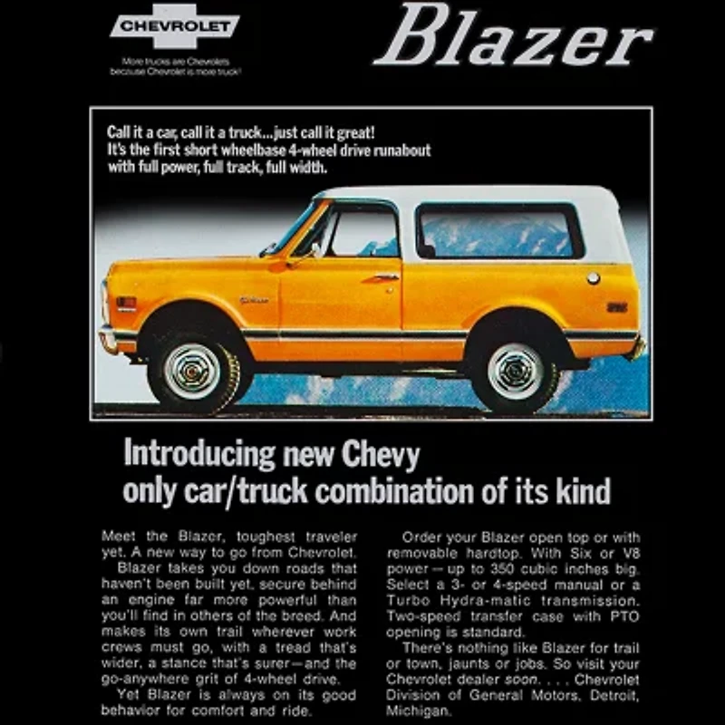 Mens Short Sleeve Chevrolet Blazer Graphic T-Shirt