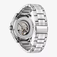 Caravelle Designed By Bulova Mens Silver Tone Stainless Steel Bracelet Watch 43a159