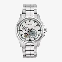 Caravelle Designed By Bulova Mens Silver Tone Stainless Steel Bracelet Watch 43a159
