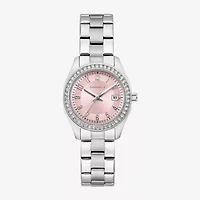 Caravelle Designed By Bulova Womens Silver Tone Stainless Steel Bracelet Watch 43m123