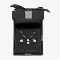 (G-H / I1-I2) Womens 1/3 CT. T.W. Lab-Grown Diamond Sterling Silver Round 2-pc. Jewelry Set