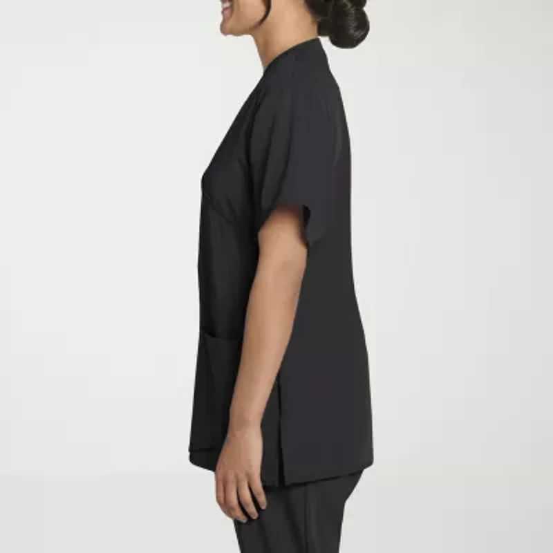 Jockey 2482 Womens Plus V Neck Short Sleeve Stretch Fabric Scrub Top