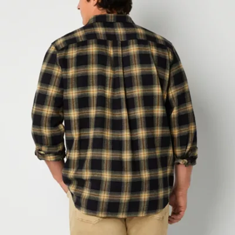 Arizona Mens Long Sleeve Regular Fit Big and Tall Flannel Shirt