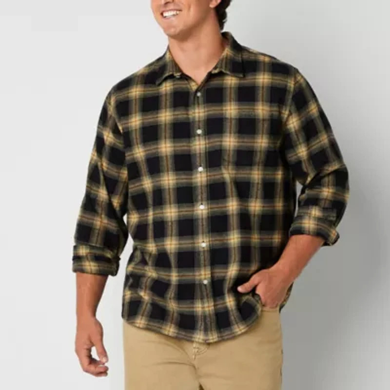 Arizona Mens Long Sleeve Regular Fit Big and Tall Flannel Shirt