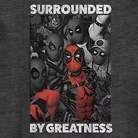 Mens Crew Neck Short Sleeve Regular Fit Deadpool Big and Tall Graphic T-Shirt