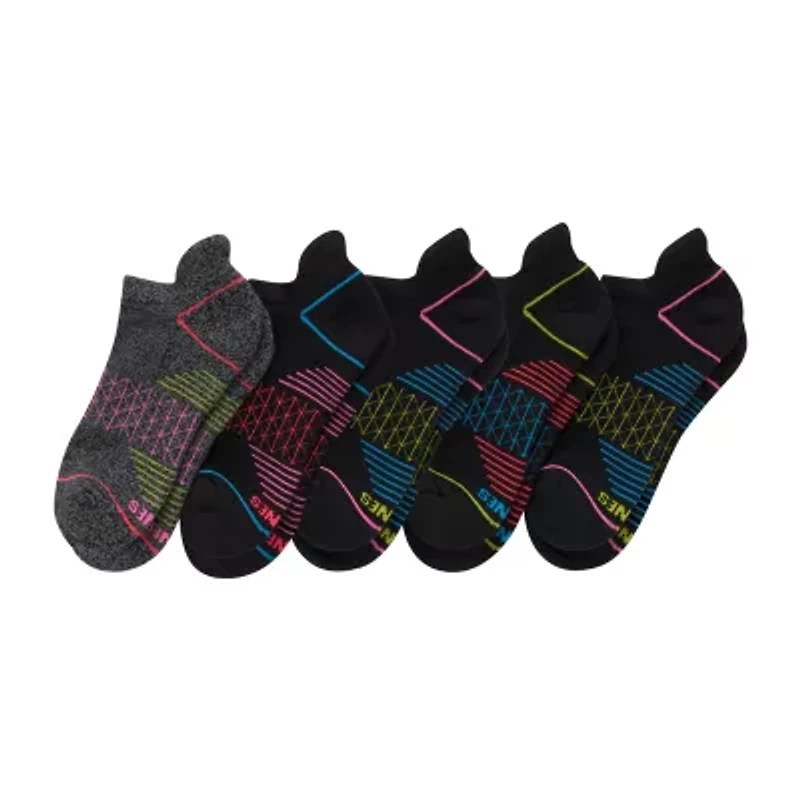 Hanes Absolute Active Heel Tab Womens 5 Pair No Show Socks