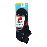 Hanes Absolute Active Heel Tab Womens 5 Pair No Show Socks